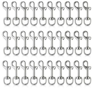 Swivel Snap Hooks JIEYAO 30pcs Heavy Duty Dog Leash Clips 360°-0