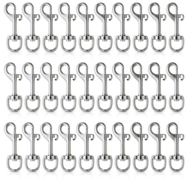 Swivel Snap Hooks JIEYAO 30pcs Heavy Duty Dog Leash Clips 360°-0