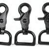 1" Gun Metal Black Nickel Trigger Scissor Snaps 4 pack-0