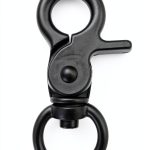 heyous 4pcs Zinc Alloy Trigger Snap Hooks 48mm Black Swivel Clips-0