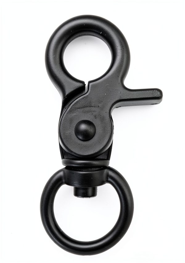 heyous 4pcs Zinc Alloy Trigger Snap Hooks 48mm Black Swivel Clips-0