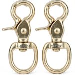 Trigger Snap Hooks Faneta Solid Brass 2-3/4" Duty Swivel (2 Pack)-0