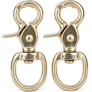 Trigger Snap Hooks Faneta Solid Brass 2-3/4" Duty Swivel (2 Pack)-0