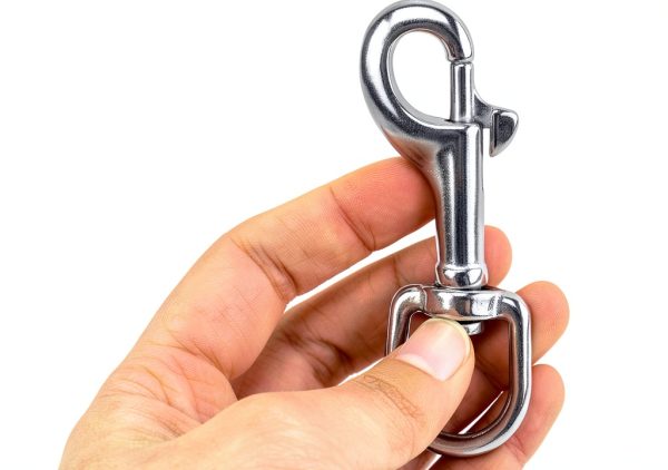 QWORK Swivel Eye Bolt Snap Hook 3-1/2" 316 Stainless Steel 2pcs Silver-1