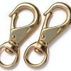 3-1/4 inch Solid Brass Swivel Snap Hooks Faneta 4 Pack 3/4 inch Eye-2