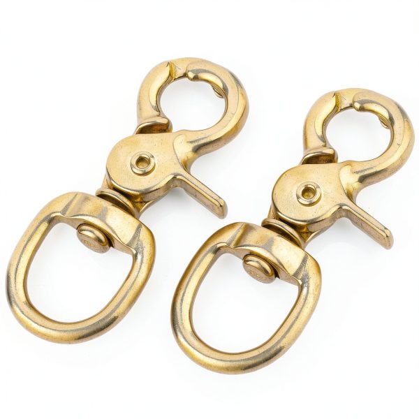 Trigger Snap Hooks Faneta Solid Brass 2-3/4" Duty Swivel (2 Pack)-4