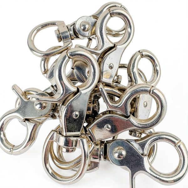 Allazone 12 PCS Trigger Snap Hooks, Lobster Clasp 360 Degree Swivel Spring Buckle Metal Swivel Clips for Pet Cages Chains Keychains Swivel Clip Hooks Lanyard Snap Hook Purse Clip-6