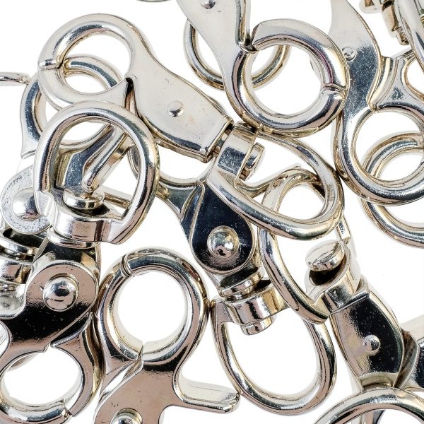 Allazone 12 PCS Trigger Snap Hooks, Lobster Clasp 360 Degree Swivel Spring Buckle Metal Swivel Clips for Pet Cages Chains Keychains Swivel Clip Hooks Lanyard Snap Hook Purse Clip-2