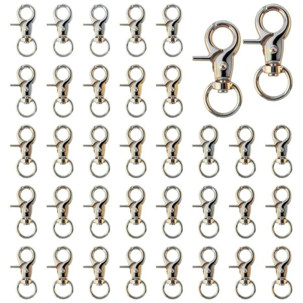 36PCS Trigger Snap Hooks 2.32'' x 0.82'' Heavy Duty Swivel Snap Hooks Metal Clasps Lanyard Clips Durable Trigger Snaps for Pet Cage Key Chains Dog Leash-0
