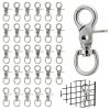 Trigger Snap Hooks 30pcs Swivel Lobster Clasps Steel Meyeyaia 2.32"-0
