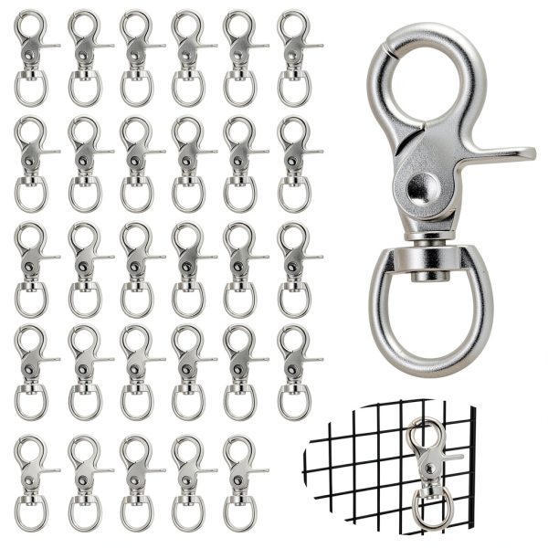 Trigger Snap Hooks 30pcs Swivel Lobster Clasps Steel Meyeyaia 2.32"-0