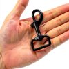 Swivel Clips Snap Hooks Black Duty Dog Leash Clasp Snaps 1in 4pcs-2