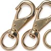 3-1/4 inch Solid Brass Swivel Snap Hooks Faneta 4 Pack 3/4 inch Eye-1