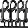 Swivel Clips Snap Hooks Black Duty Dog Leash Clasp Snaps 1in 4pcs-0