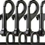 Swivel Clips Snap Hooks Black Duty Dog Leash Clasp Snaps 1in 4pcs-0