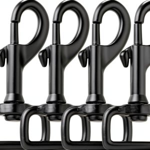 Swivel Clips Snap Hooks Black Duty Dog Leash Clasp Snaps 1in 4pcs-0