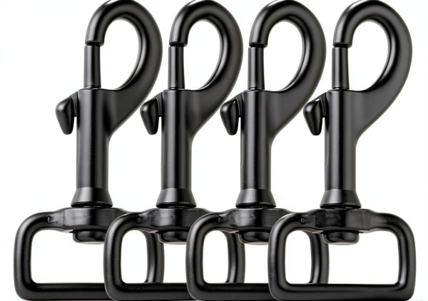 Swivel Clips Snap Hooks Black Duty Dog Leash Clasp Snaps 1in 4pcs-0
