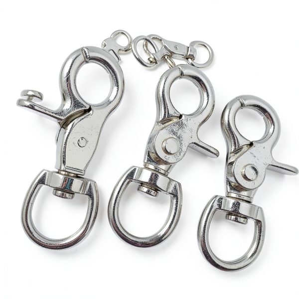 Allazone 12 PCS Trigger Snap Hooks, Lobster Clasp 360 Degree Swivel Spring Buckle Metal Swivel Clips for Pet Cages Chains Keychains Swivel Clip Hooks Lanyard Snap Hook Purse Clip-3