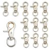 Allazone 12 PCS Trigger Snap Hooks, Lobster Clasp 360 Degree Swivel Spring Buckle Metal Swivel Clips for Pet Cages Chains Keychains Swivel Clip Hooks Lanyard Snap Hook Purse Clip-0