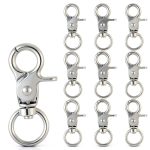 Swivel Snap Hooks 10 Pcs Zinc Alloy Lanyard Clips by Neyauo Heavy Duty-0