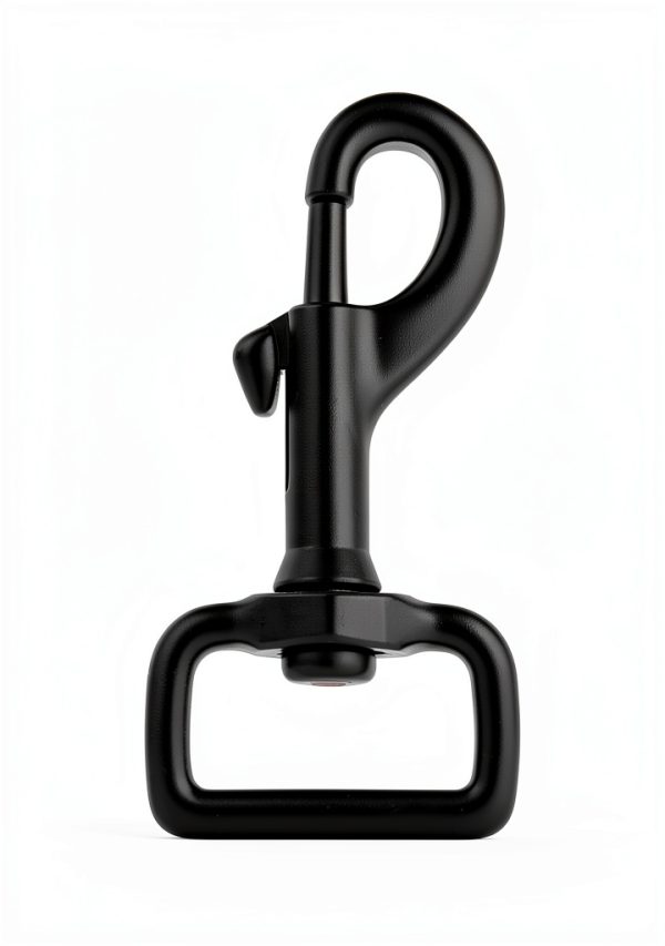 Swivel Clips Snap Hooks Black Duty Dog Leash Clasp Snaps 1in 4pcs-1